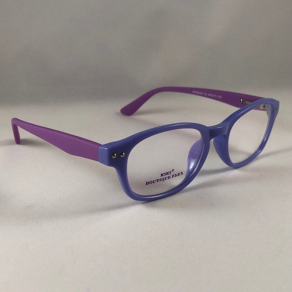 Kiki Boutique 6004 C2 Girls Eyeglass Frames Wayfarer Purple Blue 46-17-133 New